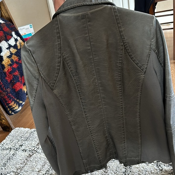 Gray Leather Jacket - Picture 2 of 2